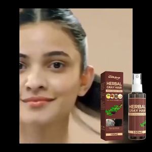 บอกลาผมขาว Polygonum multiflorum สเปรย์100ml สมุนไพรธรรมชาติ ไม่เกิดซ้ำ สเปรย์ฉีดผมหงอก เซรั่มแก้ผมขาว, ผมขาวเป็นสีดำโดยไม่ต้องย้อนสี, ผมหงอกก