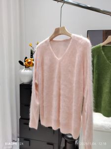 Royal Velvet Womens Knitted Long Sleeve round Neck Base Shirt 220g Pure Cashmere Brushed Knitwear Warm Thermal Underwear