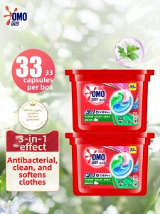 OMO | Three-in-One Eucalyptus Scented Cleaning Disinfecting Fragrance Laundry Pods 33pcs