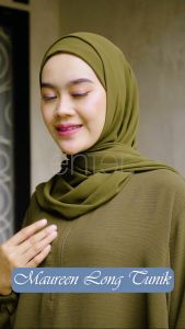 PROMO LONG TUNIK JUMBO POLOS CRINKLE AIRFLOW MAUREEN LD 140 XXXXL PAKAIAN MUSLIM WANITA PREMIUM