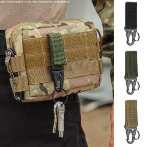 1/2/3Pcs Tactical Carabiner Outdoor Nylon Webbing Keys Holder EDC Keychain Camping Backpack Belt Hook Hanging Buckle Molle Clip