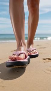 Womens Soft Foam Polka Dot Platform Flip-Flops Cute Korean Casual Sandals Perfect for beach trips shopping mall walks indoor wear and summer vacation everyday wear. Comfortable and versatile.