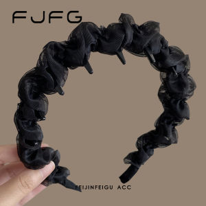 Băng Đô Răng Cưa Lưới Đơn Giản Cho Phụ Nữ Tăng Cường Đỉnh Đầu Làm Nhỏ Khuôn Mặt Băng Đô Đa Năng Cao Cấp Dùng Để Rửa Mặt