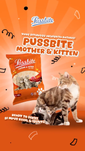 Pussbite Mother & Kitten Dry 400gr Cat Food - Makanan Kering Anak Kucing