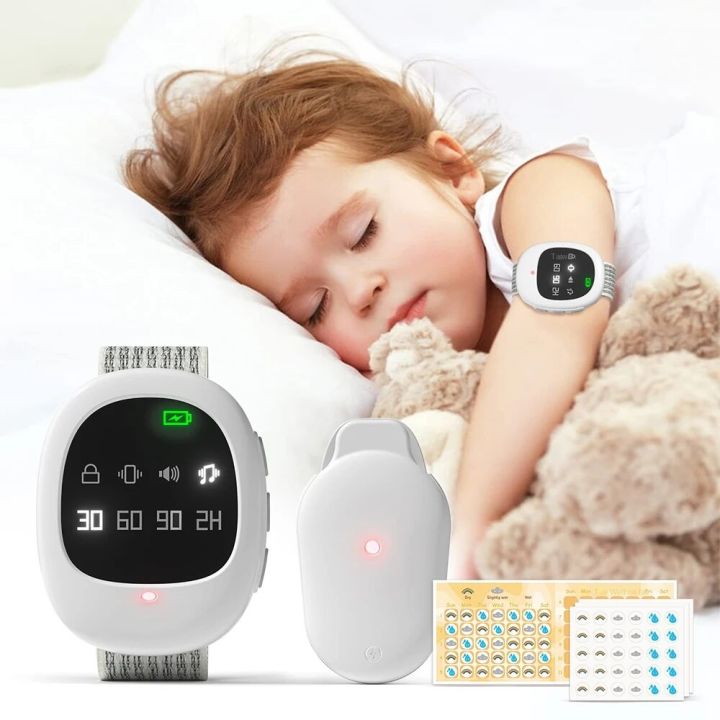 Wireless Bedwetting Alarm 2in1 Upgraded Enuresis Pee Vibration Timer with Music Optional and