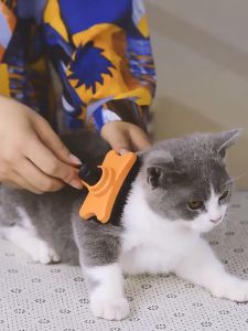 SISIR KUCING BULU PERONTOK OTOMATIS PENCET ANTI KUTU YANG LEMBUT SISIR GROOMING HEWAN