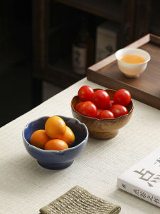 Retro Japanese High Footed Bowl & Dessert Plate: A Versatile Ceramic Kitchen Addition