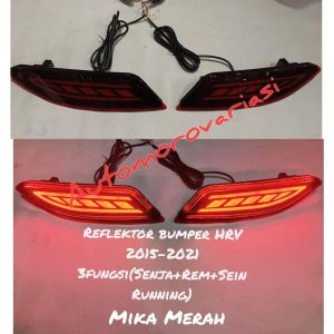 Lampu Bumper Lampu Led Bar HRV Mata Kucing Honda Reflector belakang nyala senja Rem Sein Running Mika Merah & Mika Smoke