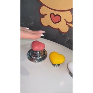 Nút dán nhấn xả nước bồn cầu tay nắm cửa hình Trái Tim đa năng tiện lợi sáng tạo-HAUSE