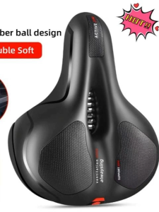 Bicycle Shock-Absorbing Cushion Thick Foam Hollow Breathable Universal Saddle For Mountain Bikes