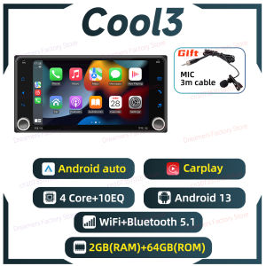Multimedia Head Unit Stereo Wireless Carplay & Android Auto 7" Android 2 Din Car Radio for Toyota Rush Daihatsu Terios 2006-2016
