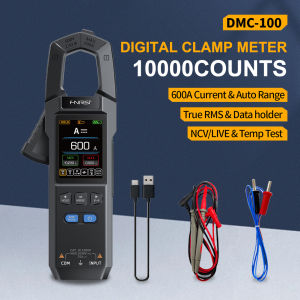เครื่องทดสอบแบบหนีบแอมมิเตอร์ DMC-100 DC AC เครื่องวัดกระแสจำนวน10000เครื่องมือช่างไฟฟ้ามัลติมิเตอร์แบบดิจิทัล600A