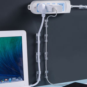 20pcs Cable Transparent Organizer Clips Wire Manager USB Charging Data Line Winder