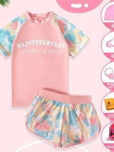 UV Protection Girls Separated Swimwear Set