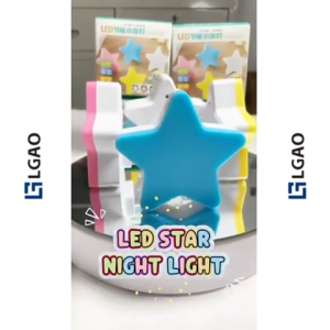 Star Sensor Night Light - Plug In - Soft Lighting - Energy Saving - Light Sensor - Perfect for Any Room - White Blue Yellow Pink