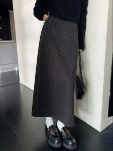 imimtuan | Chân Váy Dáng Thẳng Cao Waist Polka Dot Ngọt Ngào