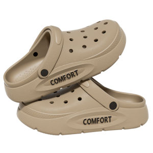 รองเท้าแตะ EVA ส้นหนาสำหรับขับรถในช่วงฤดูร้อนสำหรับผู้ชาย กันลื่น กันกลิ่น ทรงหัวมน ระบายอากาศได้ดี สวมใส่สบาย รองเท้าแตะแบบสวม