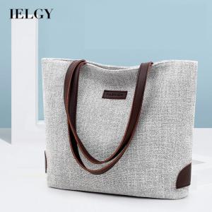 IELGY waterproof and wear-resistant lightweight linen stitching handbag