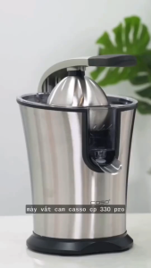 Máy ép cam CASO CP 330 Pro 160W inox cần gạt trợ lực tự khởi động ép trực tiếp