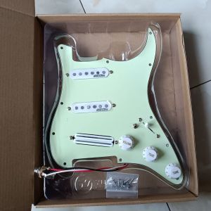 Wilkinson SSS Prewired Start Guitar Pickguard Set Loaded Multi 7-way Switch Alnico WVS And Mini Humbucker Pickup for Fender ST Guitar Replacement