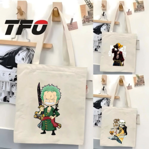 TFO Tote Bag One Piece the Straw Hat Pirates Monkey D. Luffy Versatile Ideal for College School