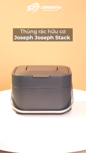 Thùng rác hữu cơ chính hãng Joseph Joseph 30015 Stack 4L (Stone) chất liệu vỏ nhựa PP không chưa BPA an toàn SNT KITCHEN