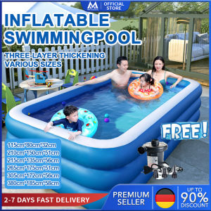 【TOP SALE】Thickened household inflatable swimming pool outdoor baby/adult swimming pool inflatable swimming pool inflatable rectangular pump household water toy inflatable swimming pool