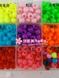 Colorful Large Hole Plastic Beads: DIY Handmade Beading Materials & Jewelry Making Supplies