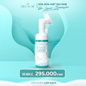 Sữa Rửa Mặt Dịu Nhẹ Dr Lacir Dành Cho Da Nhạy Cảm 150ml - Đầu cọ sillicon sạch gấp 10 lần