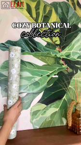 10 meters PVC adhesive tape wallpaper Little Flowers EZ Art Wallpapers green white floral