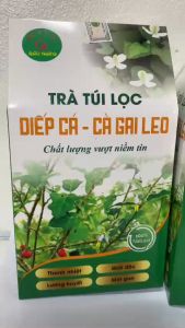 Trà túi lọc diếp cá cà gai leo (hộp 40 gói) trà thanh nhiệt giải độc gan mát gan men gan cao gan nhiễm mỡ