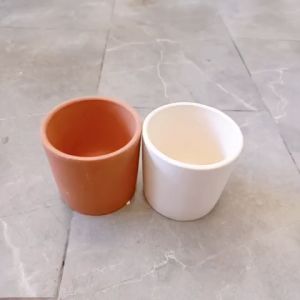 Chậu đất nung trụ lớn 10.5x10 cm (KÈM DĨA LÓT) hình trụ trồng sen đá xương rồng