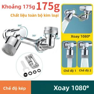 Đa Năng 1080 ° Đầu Phun Xoay Vòi Nước Với Bộ Chuyển Đổi 22/24mm Bộ Tạo Bọt Khí Cho Vòi Bếp Đầu Phun Cho Chậu Rửa Bộ Nối Dài