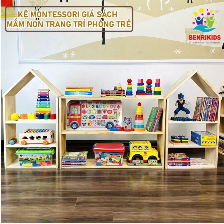 Kệ Tủ Gỗ Montessori Bằng Gỗ Thông Dễ Lắp Đặt Cho Trẻ Em Đựng Đồ Chơi ...