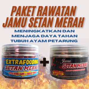 PAKET RAWATAN JAMU SETAN TOPLES (SETAN MERAH TOPLES 110 BUTIR + EXTRAFOODING SETAN BIRU TOPLES 100 BUTIR)