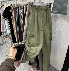 Summer Thin American Style Loose Wide Leg High Waist Cargo Pants Womens Sporty Quick Dry Long Length Trendy Casual Trousers