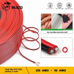 Pin Đỏ Đen Mềm Dây Điện 5V 9V 12V Cho Đèn LED Dây Loa Mạch Âm Thanh Dây 16-24 AWG PVC Cách Nhiệt Đồng Dây Dẫn
