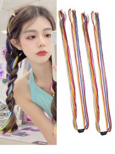 Colorful Braided Hair Ties Ethnic Style Dirty Dreads Headbands Tail Ornaments Hair Accessories Versatile Cultural Fashion Accessories