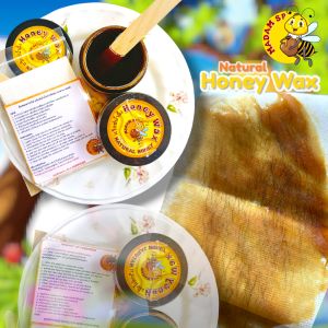 ฮั่นนี่แว็กซ์ แว็กซ์กำจัดขนจากธรรมชาติ ยกระดับสินค้าเพิ่ม อย. ฟรีผ้าดิบ+ฟรีไม้พาย+ฟรีคู่มือ Honeywax ขนาด 100 กรัม แว็กซ์น้ำผึ้ง