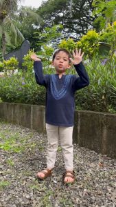 Hooneybee Yasir Navy Koko Anak Laki-laki 2 sampai 10 Tahun Baju Kaos Muslim