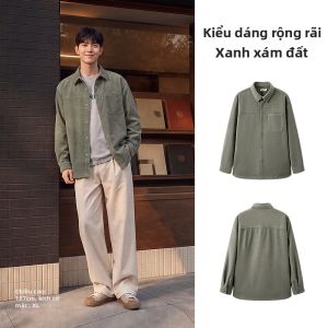 Semir | Áo Sơ Mi Nam Cổ Bẻ Kẻ Ô Vuông Vải Nhung Gân Mùa Đông