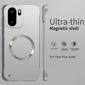 szhaiyu | Metallic Paint Frameless Ultra Thin Hard PC Phone Case for OnePlus Ace6 15T 13T 15 13 5G for Magsafe Magnetic Protect Cover