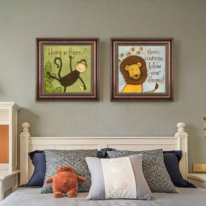 Childrens Room Decorative Artwork Bedroom Wall Painting American Dopa Color Cartoon Animal Background Wall Art Modern Home Decor