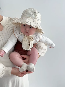 DIANA Topi Bayi model Bucket dengan Motif Bunga 5 - 24 Bulan | Topi bayi motif Kembang Bunga