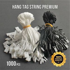 1000pcs Tali Hang Tag Nylon Tali Label Pakaian Universal
