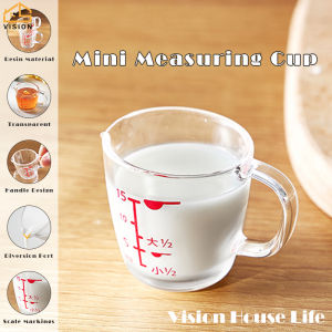 Vision 15ml Plastic Measuring Cup Heatproof Mini Measuring Cup with Handle Graduated Quantitative Pointed Beaker Transparent Baking Measuring Cup Small Milk Cup Coffee Measuring Cup