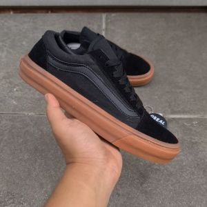 OBRAL SEPATU VANSSE OLD SKOOL BLACK GUM IMPORT QUALITY 39-43 SEPATU SEKOLAH HITAM FOXING GUM MURAH 100%