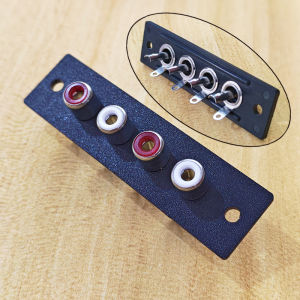 Bảng Điều Khiển Gắn Kết Nối RCA Nữ Âm Thanh/Video Jack Cắm Ổ Cắm Lõi Đồng 2/4 Chiều Cho Loa/Bộ Khuếch Đại Bộ Chuyển Đổi Âm Thanh AV
