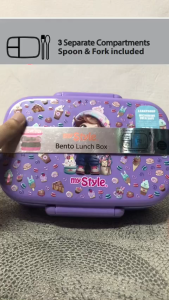 My Style TM 1507 E Bento Lunch Box with Spoon & Fork for Junior Girls