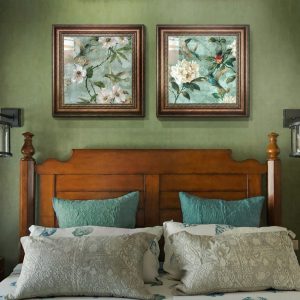 YASISHA | Rustic & European Style Floral Wall Art Blue